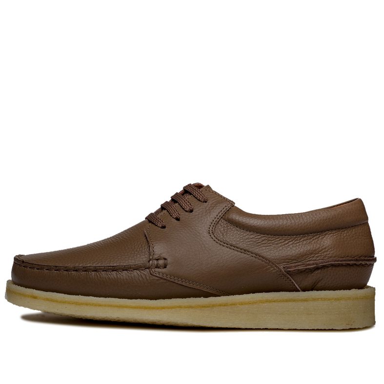 M244 Padmore & Barnes Higgins Shoe – Taupe Leather – Padmore & Barnes