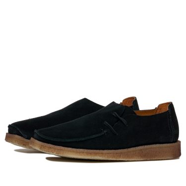 M665 Padmore & Barnes One Piece Shoe – Black Suede