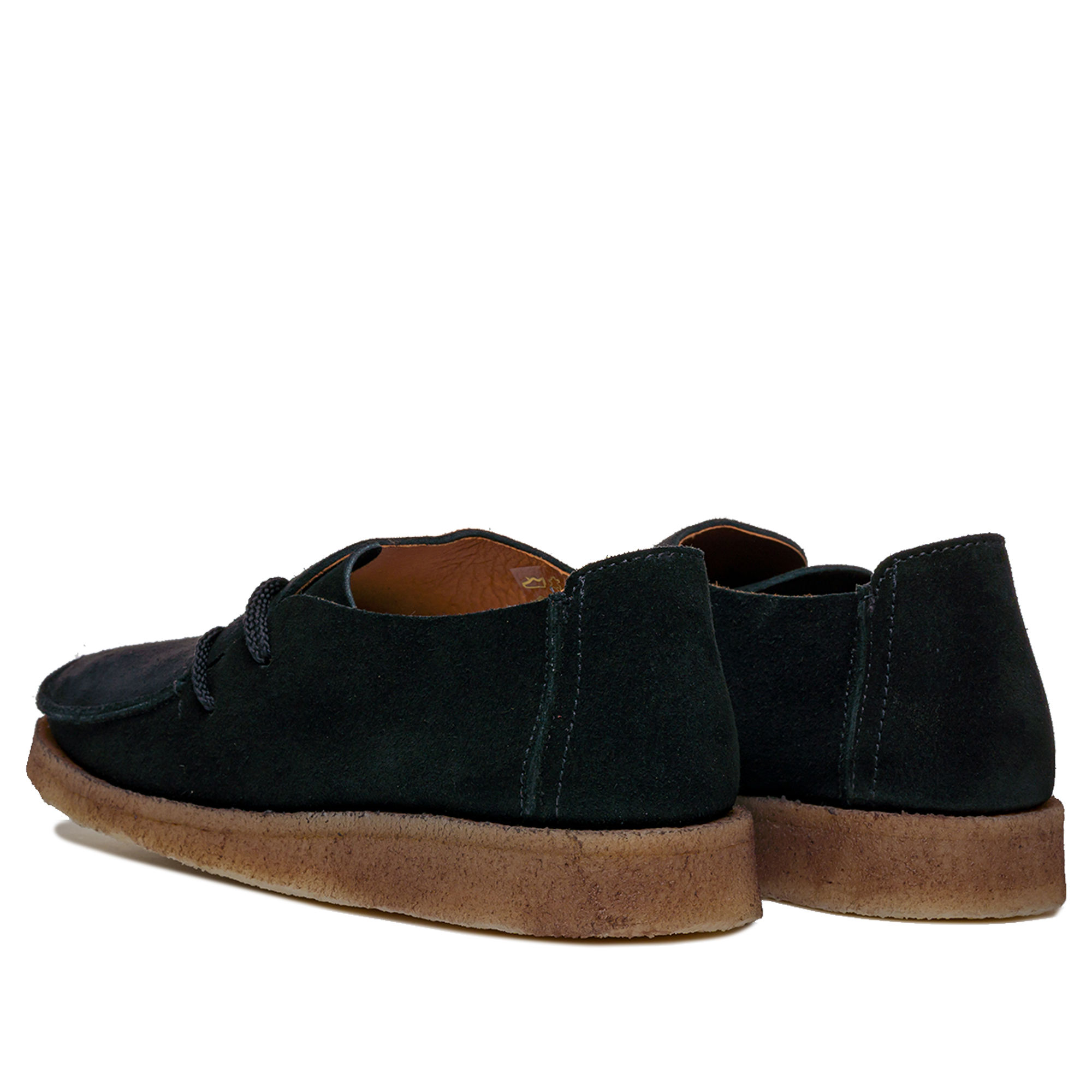 M665 Padmore & Barnes One Piece Shoe – Black Suede – Padmore & Barnes