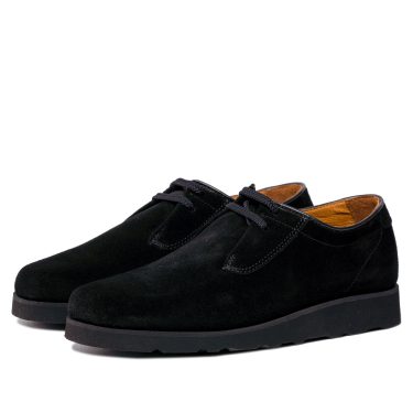 P505 Padmore & Barnes Original Sports Shoe – Black Suede With Vibram Morflex Sole