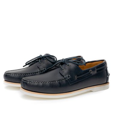 P3919 Padmore & Barnes Deck Shoe – Navy Leather