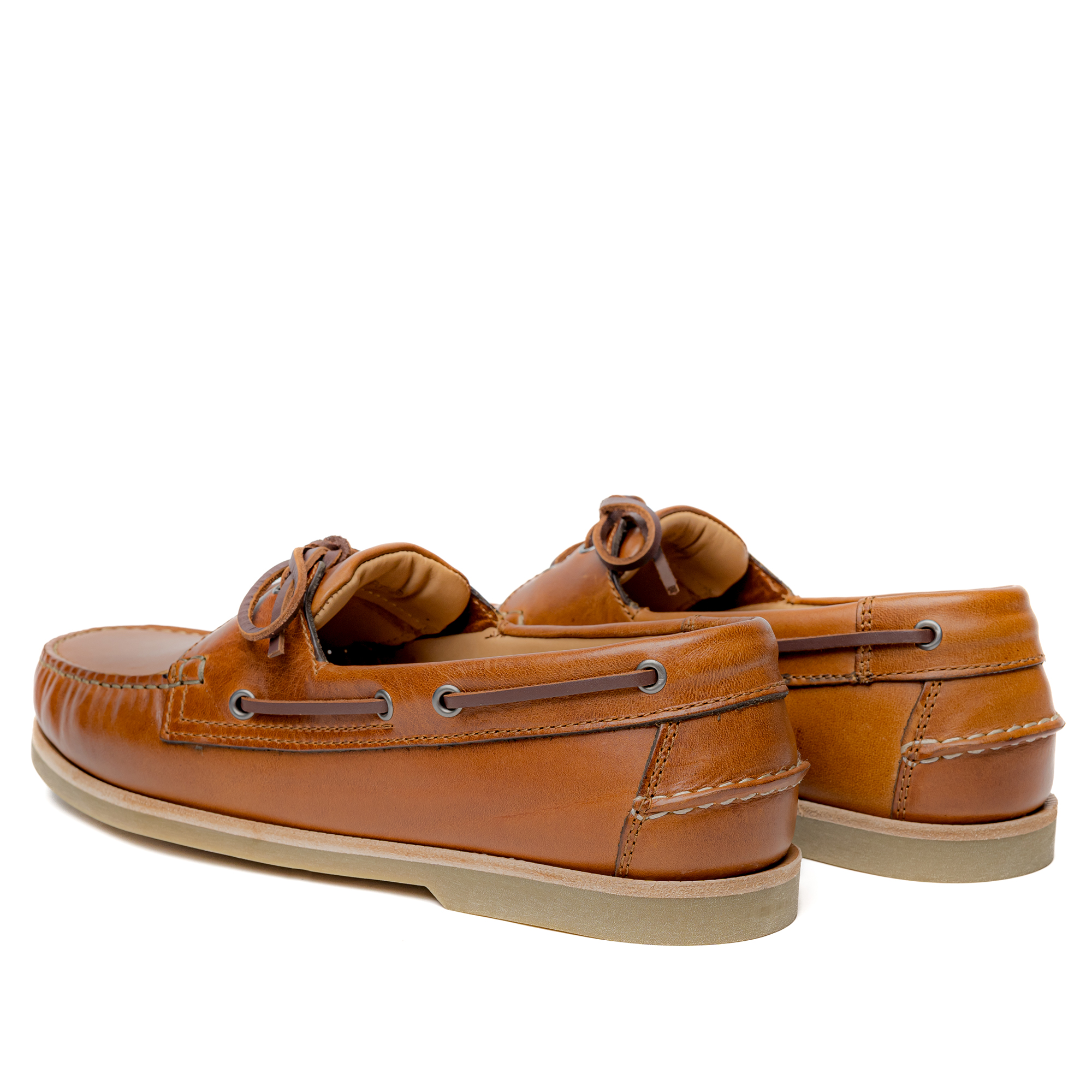 P3919 Padmore & Barnes Deck Shoe – Tan Leather – Padmore & Barnes