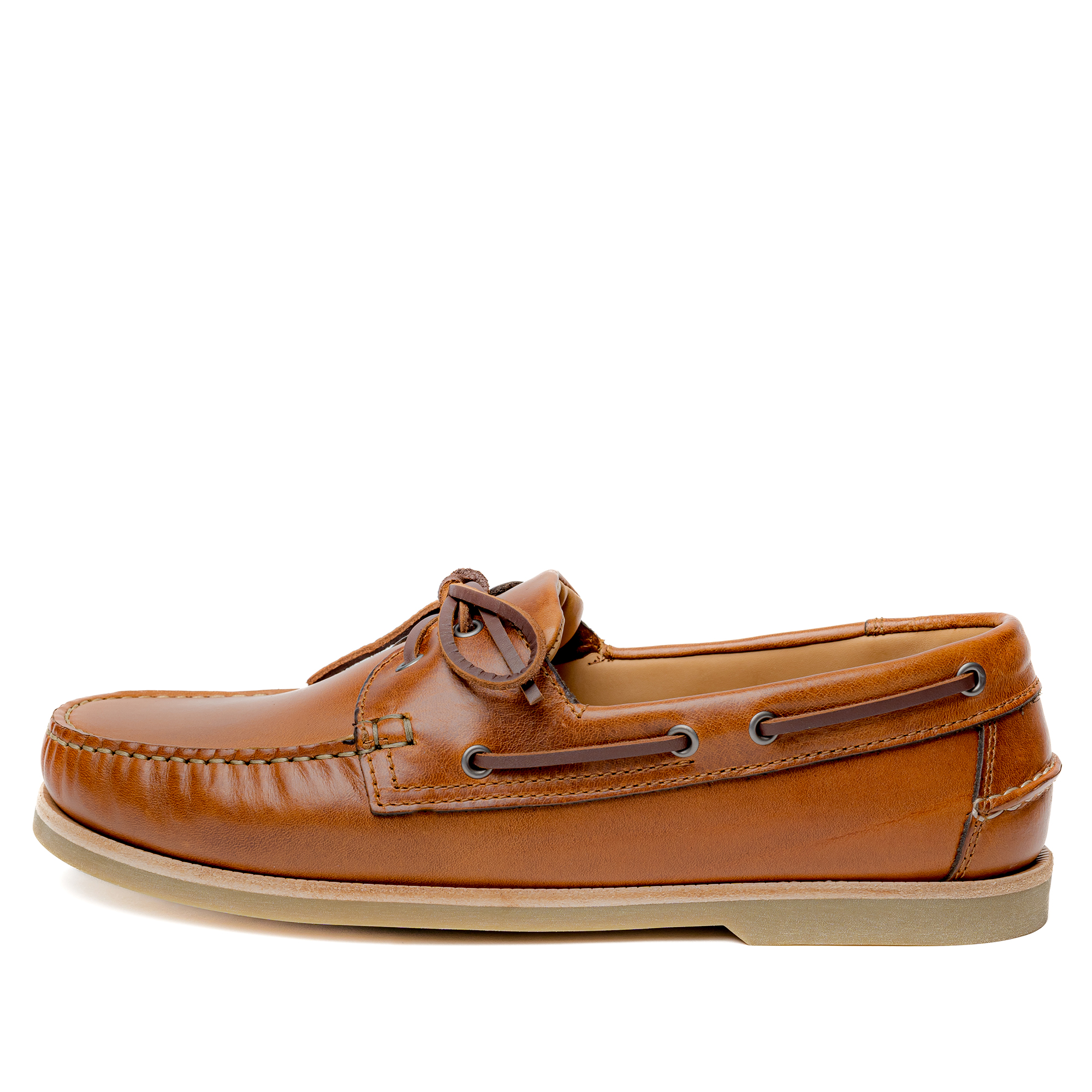 P3919 Padmore & Barnes Deck Shoe – Tan Leather – Padmore & Barnes